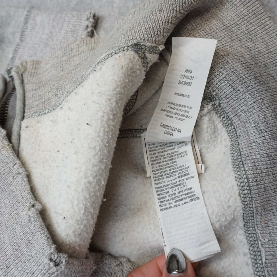Abercrombie & Fitch Zip Distressed 92 Graphic Hoodie