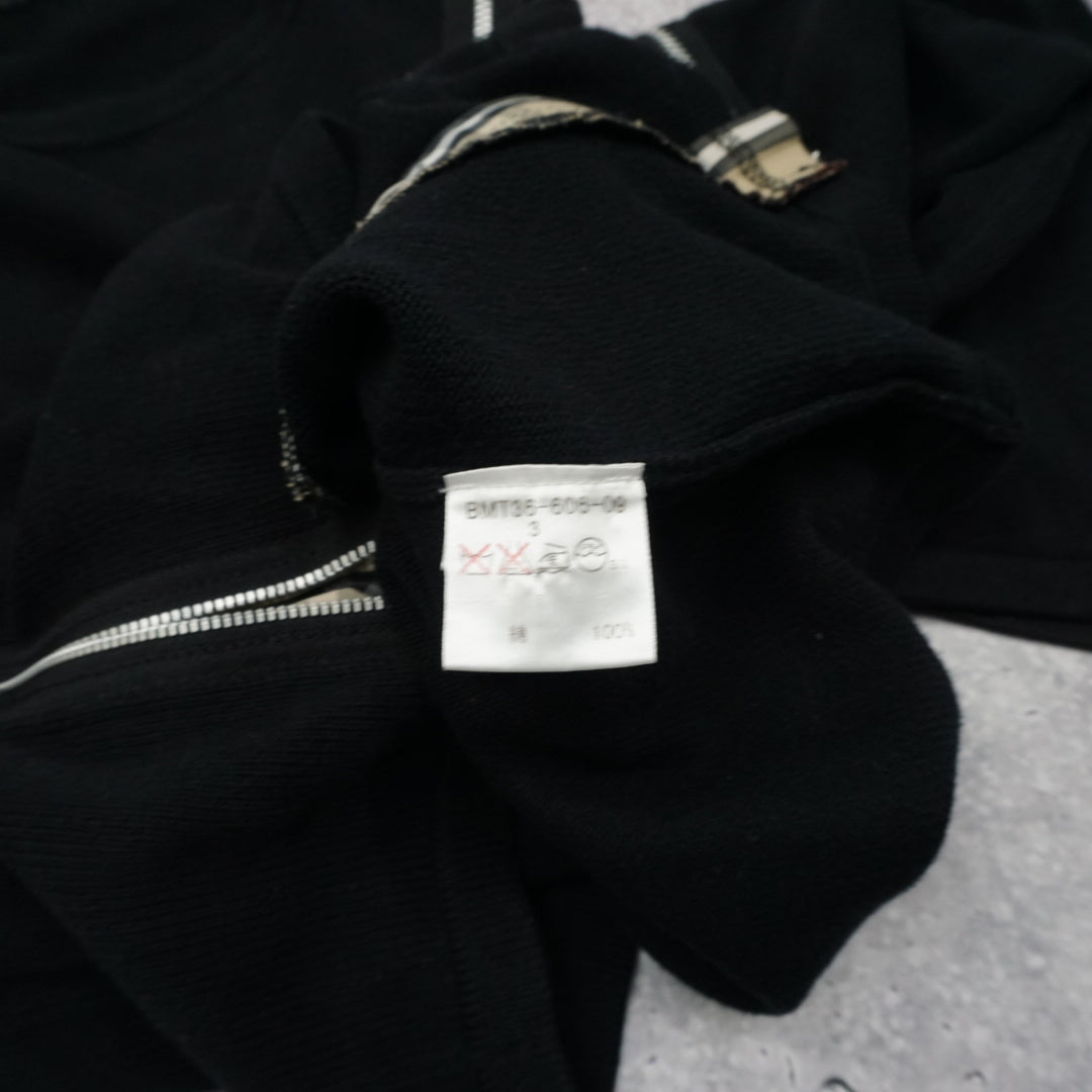 2000s Burberry Black Label Zip Sweater