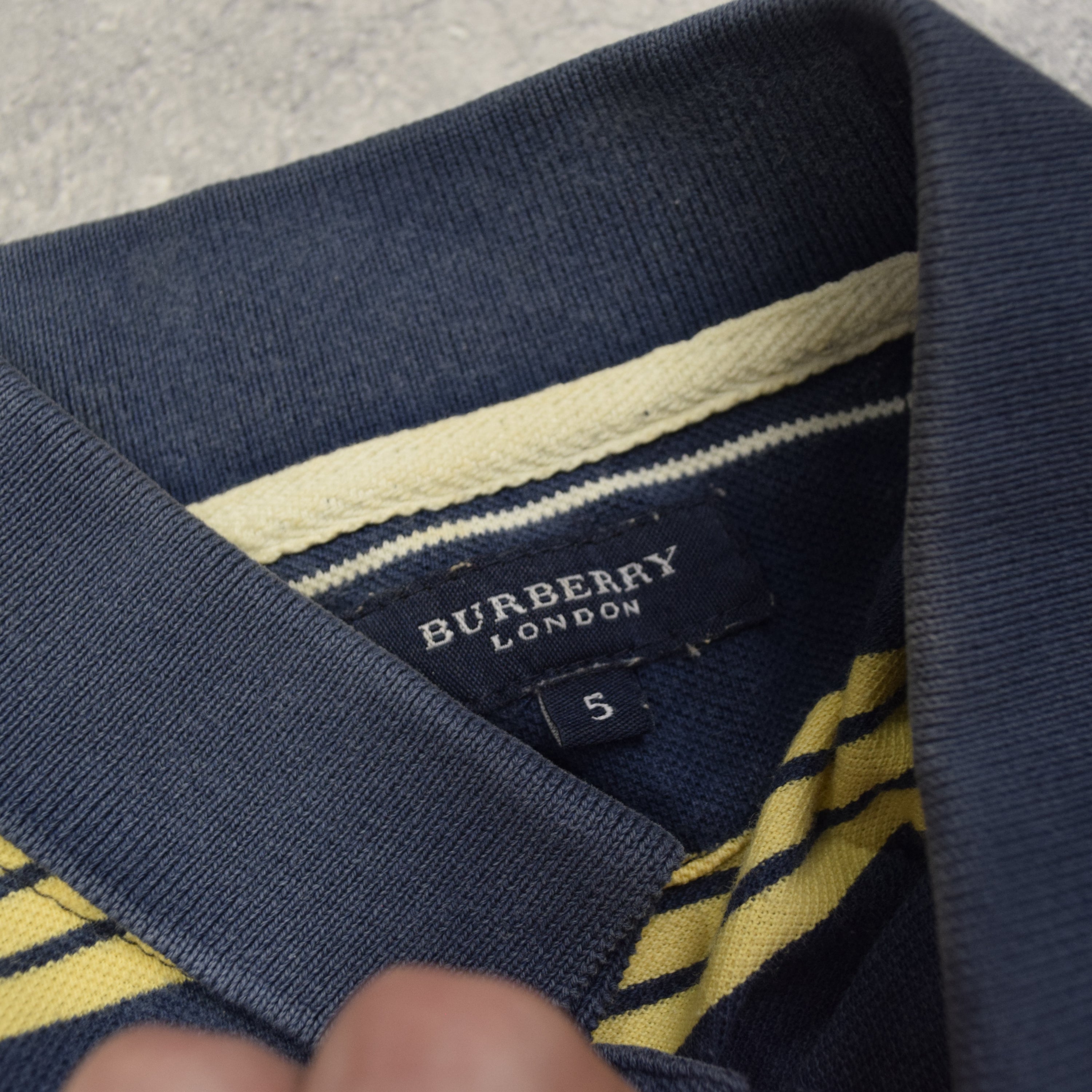 2000s Burberry Striped Polo