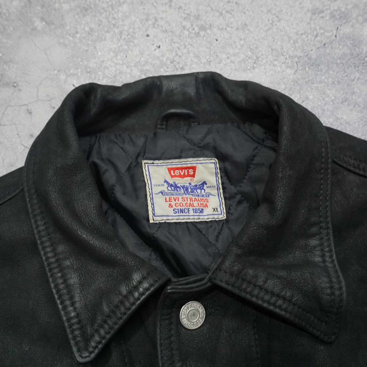 2000s Levi's Leather Trucker Jacket