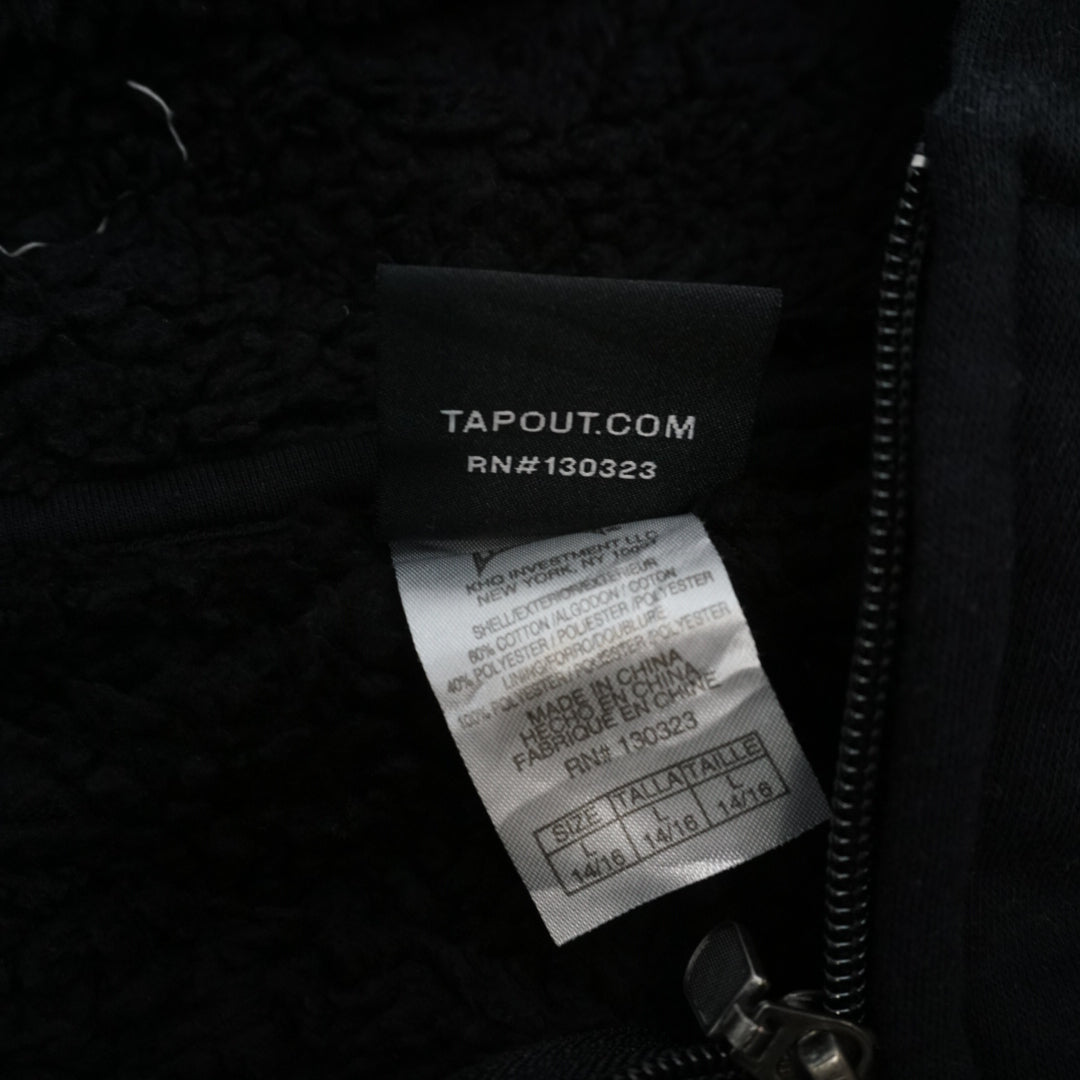 2000s Tapout Sherpa Lined Embroidered Hoodie