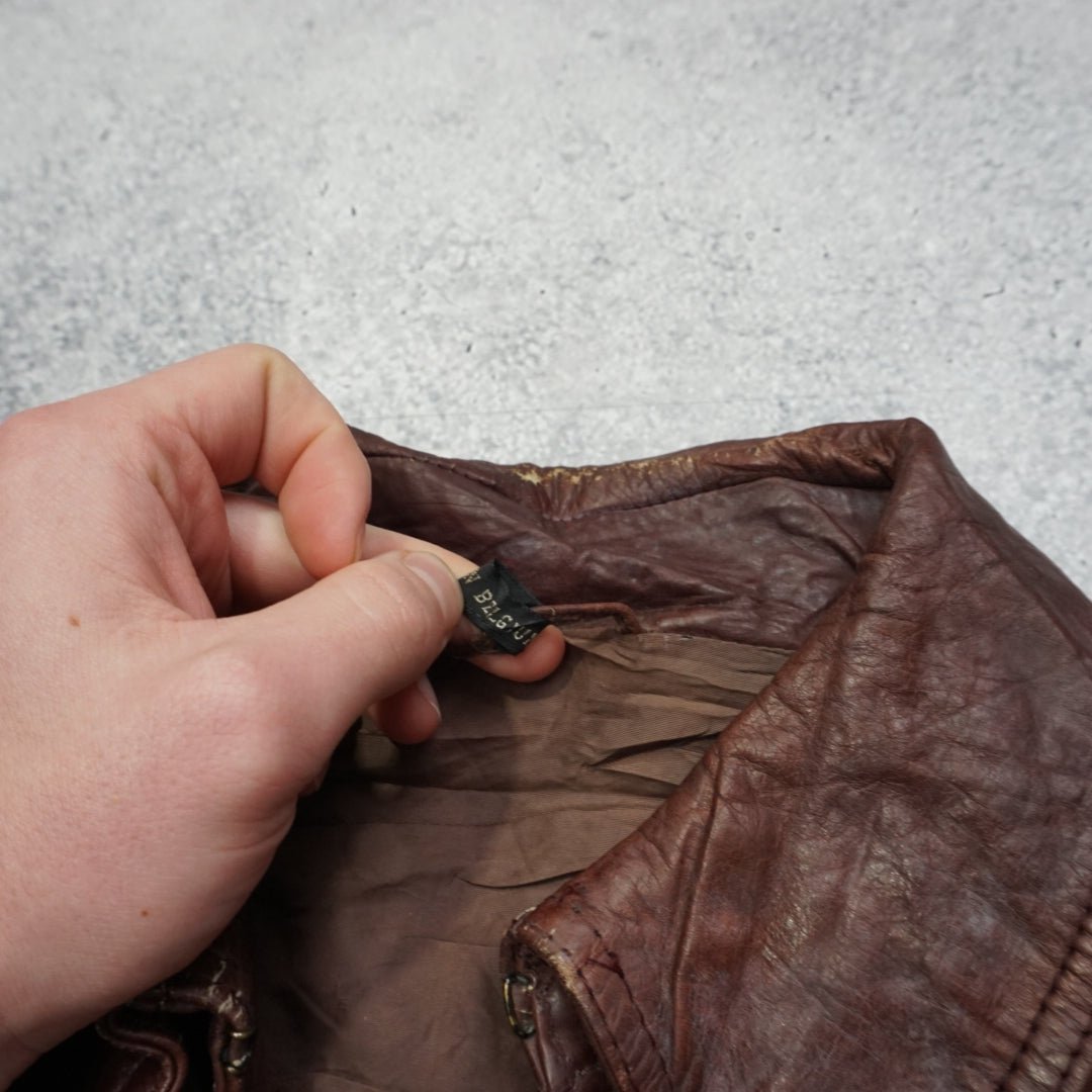 70s Made In Belgium Leather Trench Coat