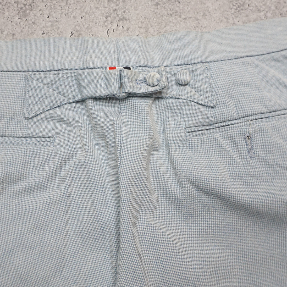 Thom Browne Oxford Cinch Back Shorts