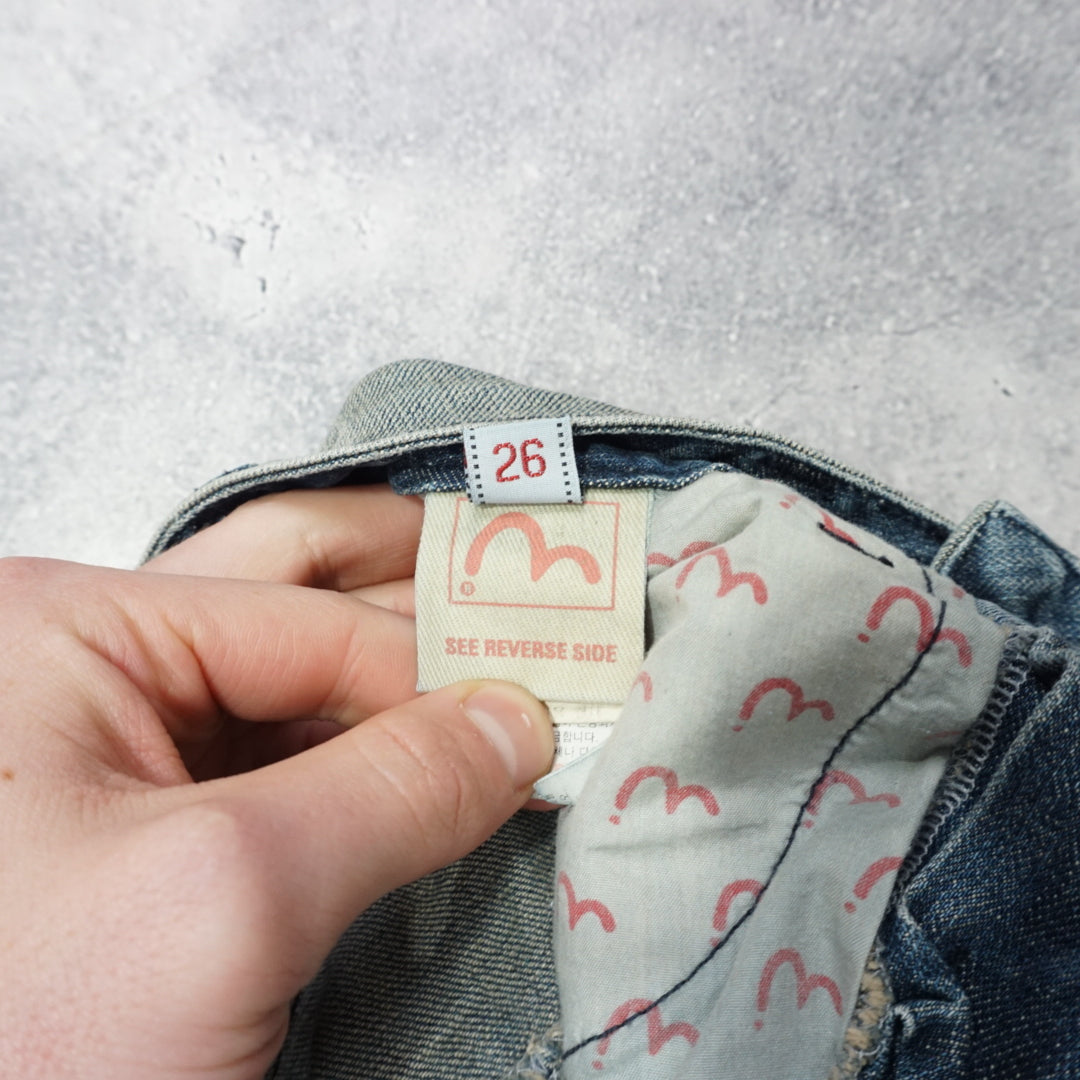 2000s Evisu Denim Pleated Skirt