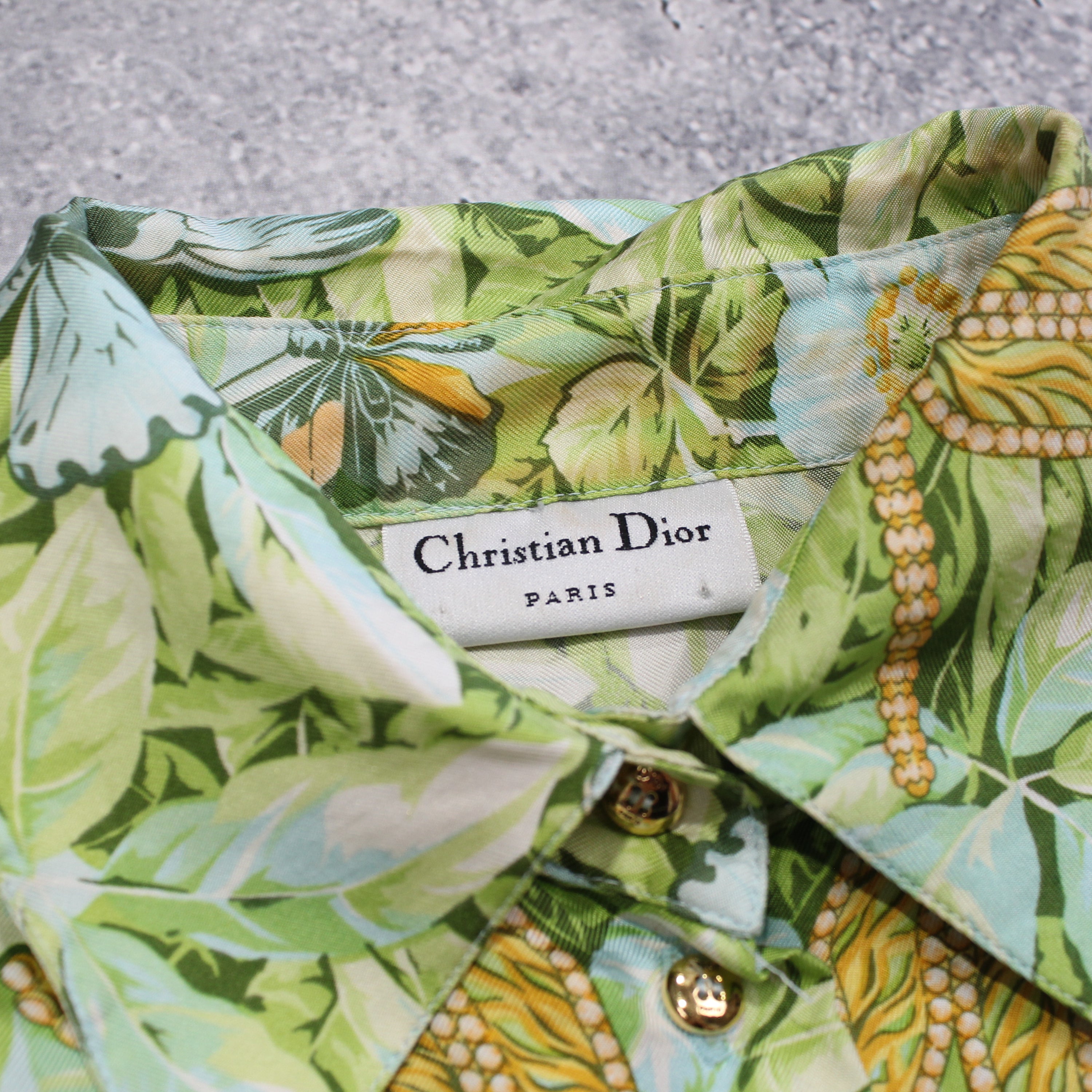 2000s Christian Dior Floral Print Button Up