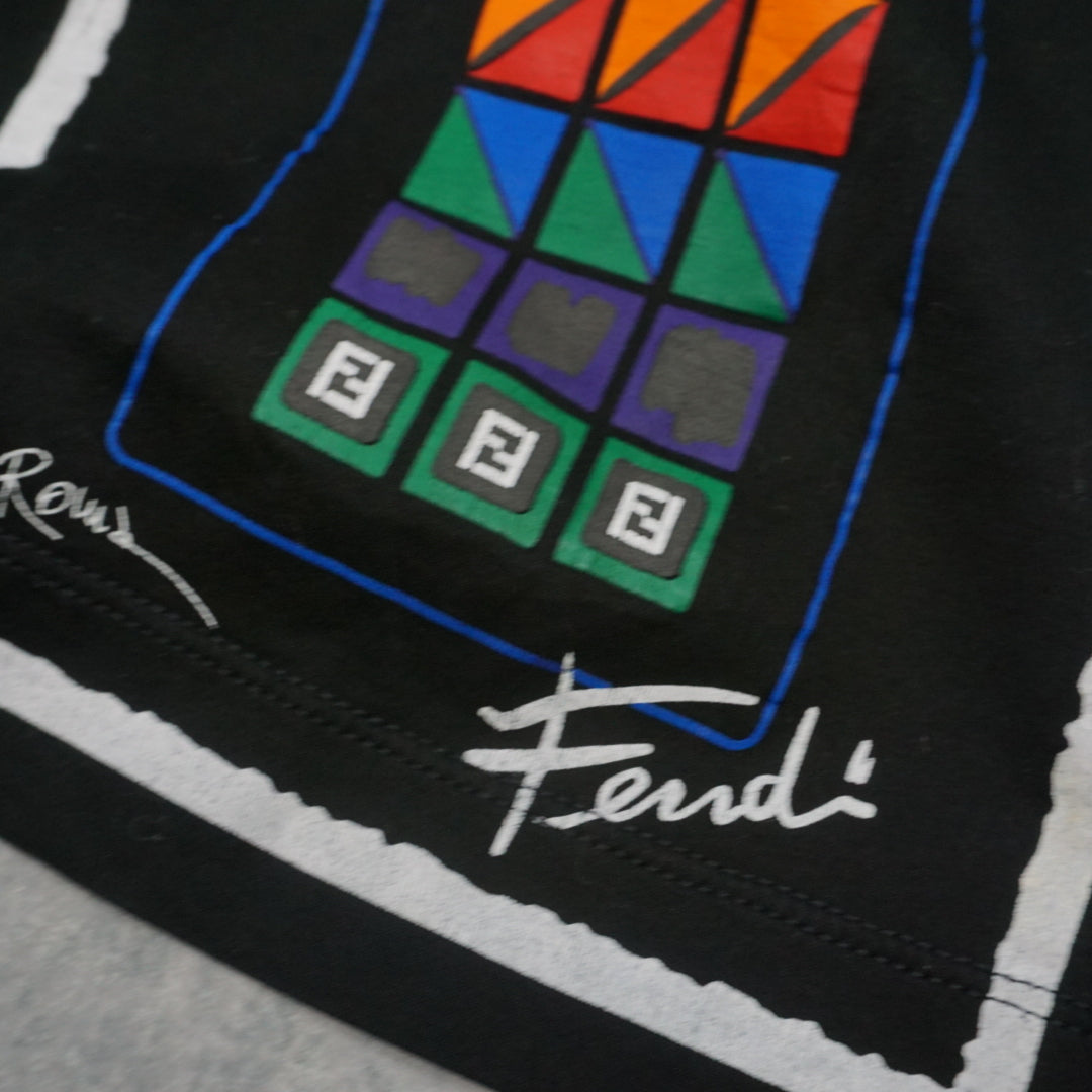 90s Fendi Graphic Crop T-Shirt