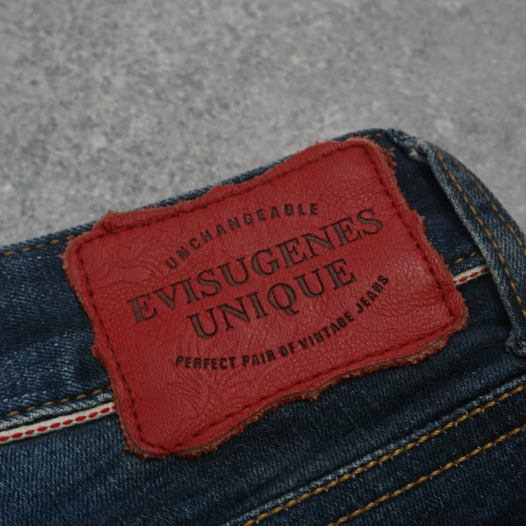 2000s Evisugenes Unique Slim Straight Cuffed Jorts