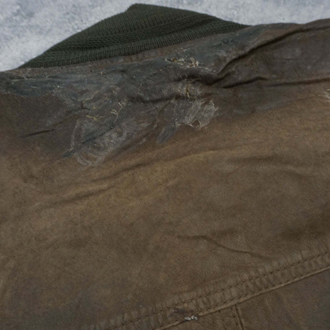 90s Suede Bomber Leather Jacket