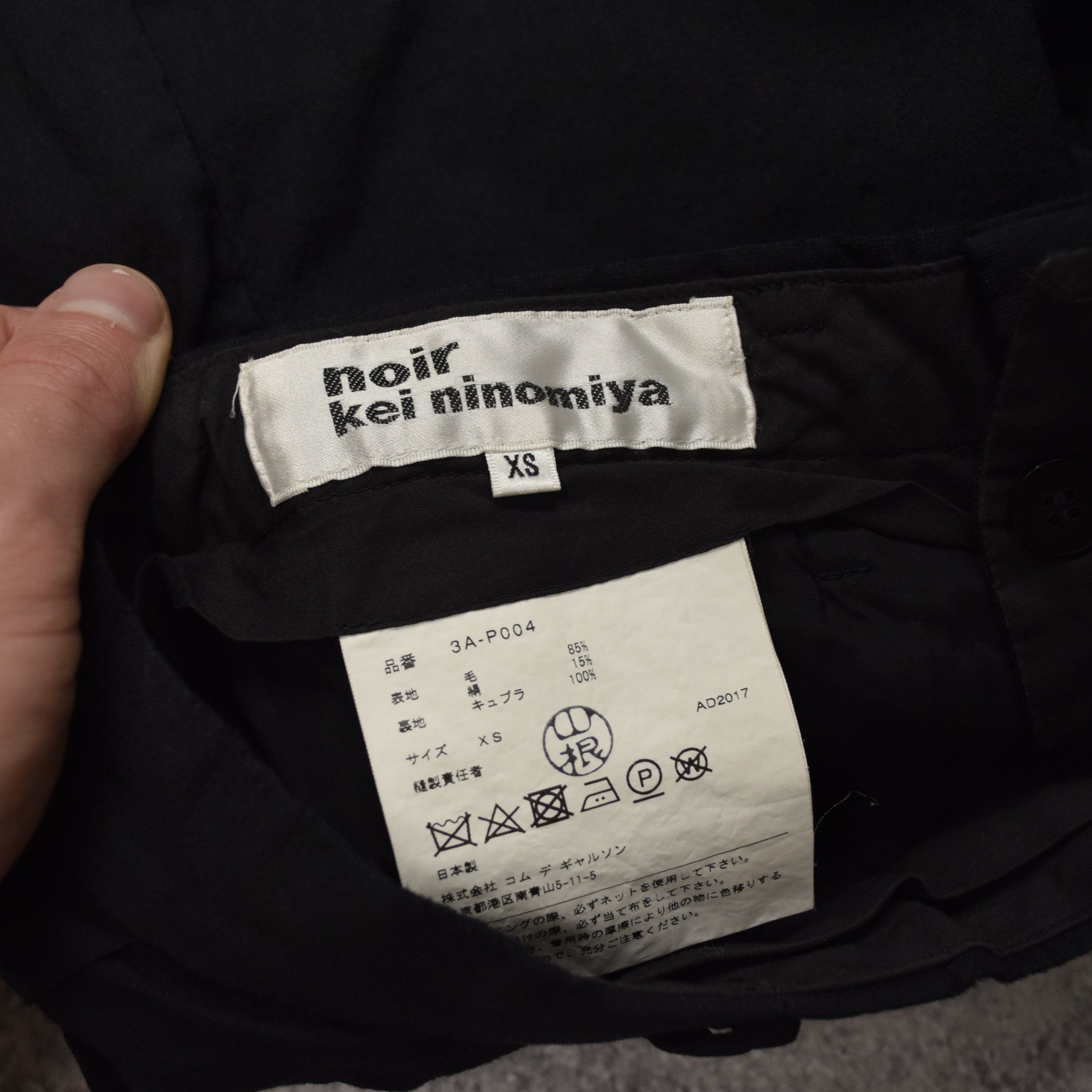 Noir Kei Ninomiya Back Pleat Shorts