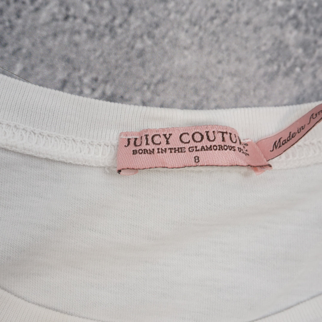 2000s Juicy Couture Embroidered Graphic T-Shirt