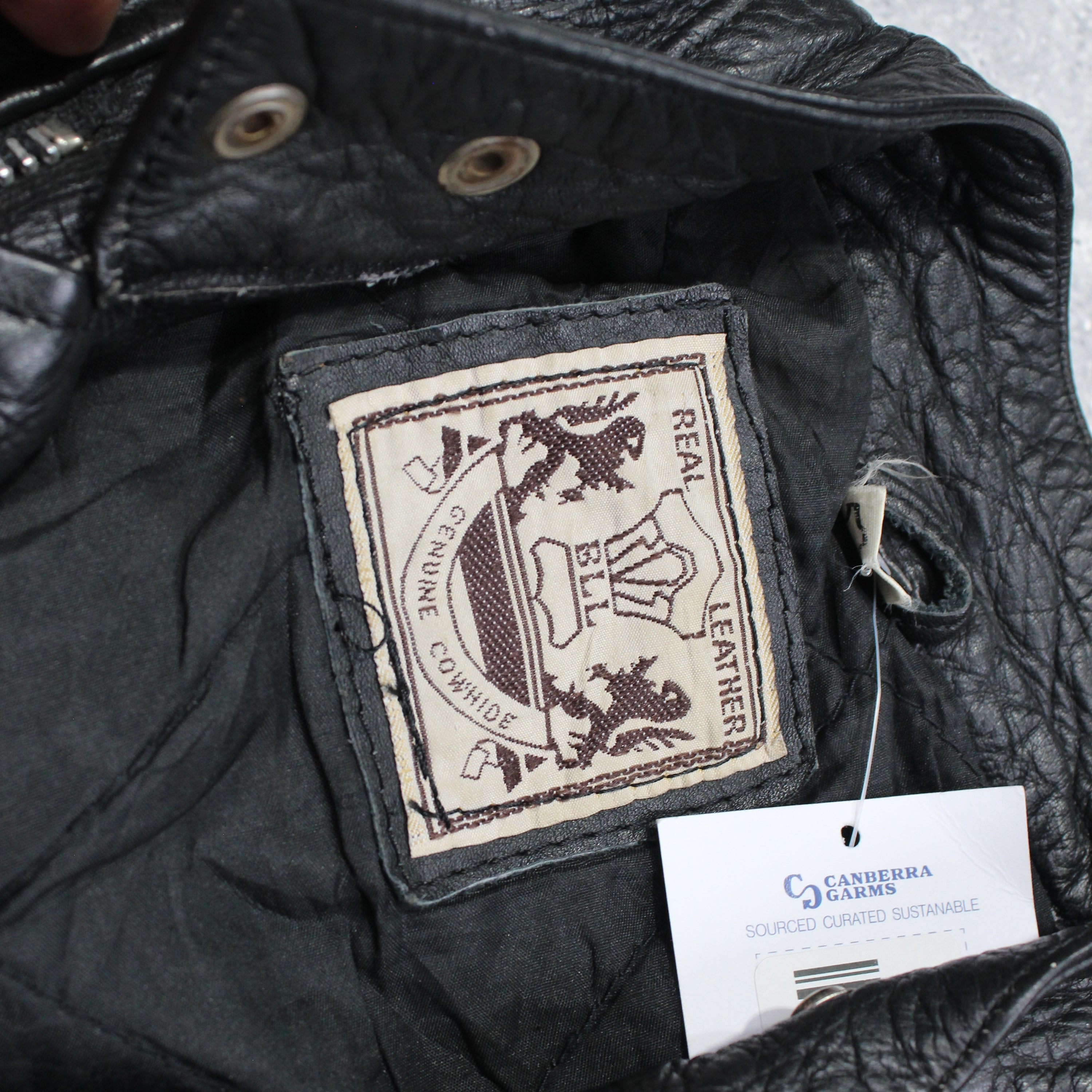 90s BLL Biker Leather Jacket