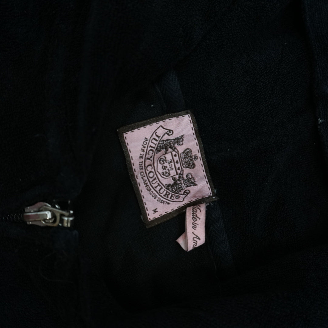 2000s Juicy Couture Velour Terry Drop Waist Dress Hoodie