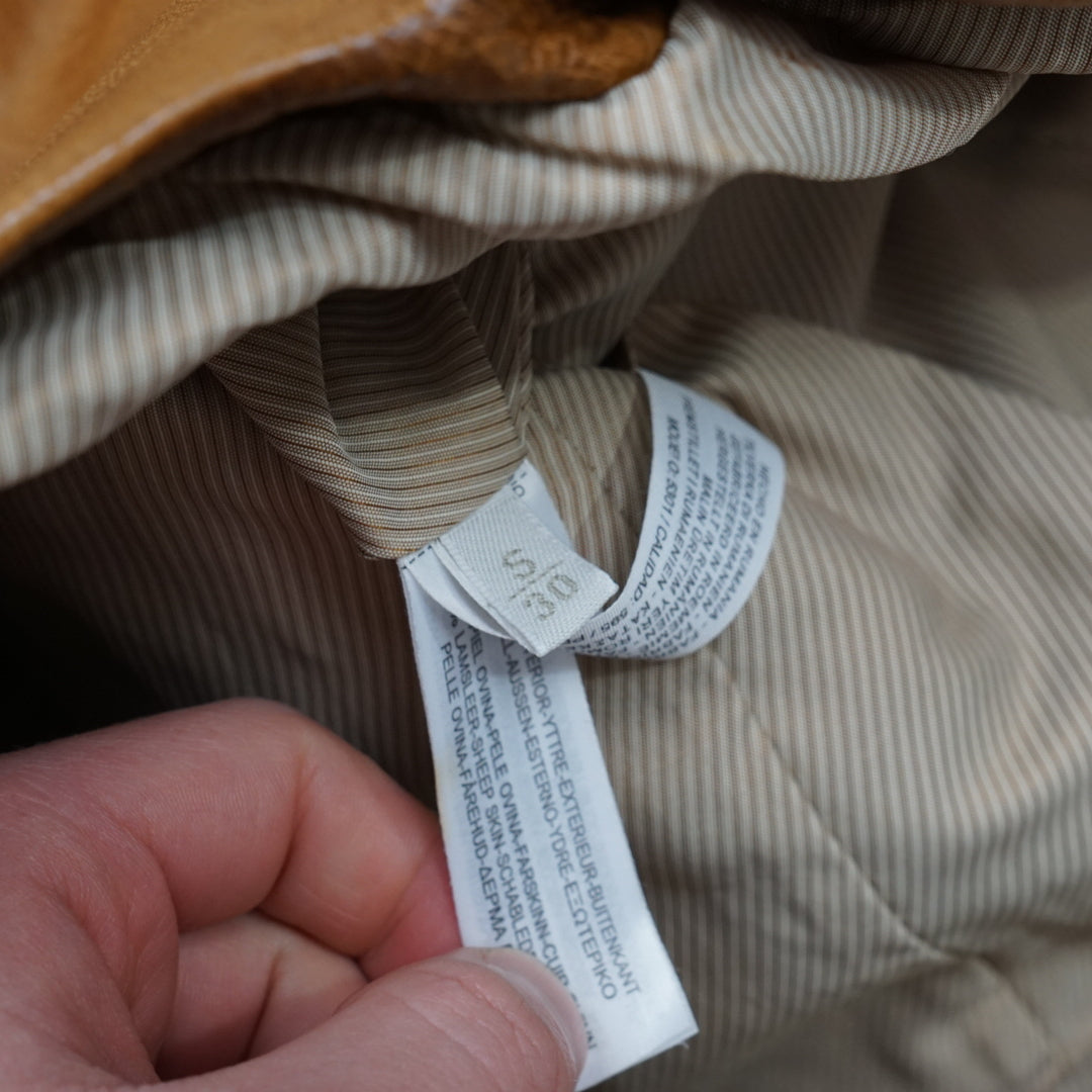 2000s Massimo Dutti Sheepskin Leather Jacket