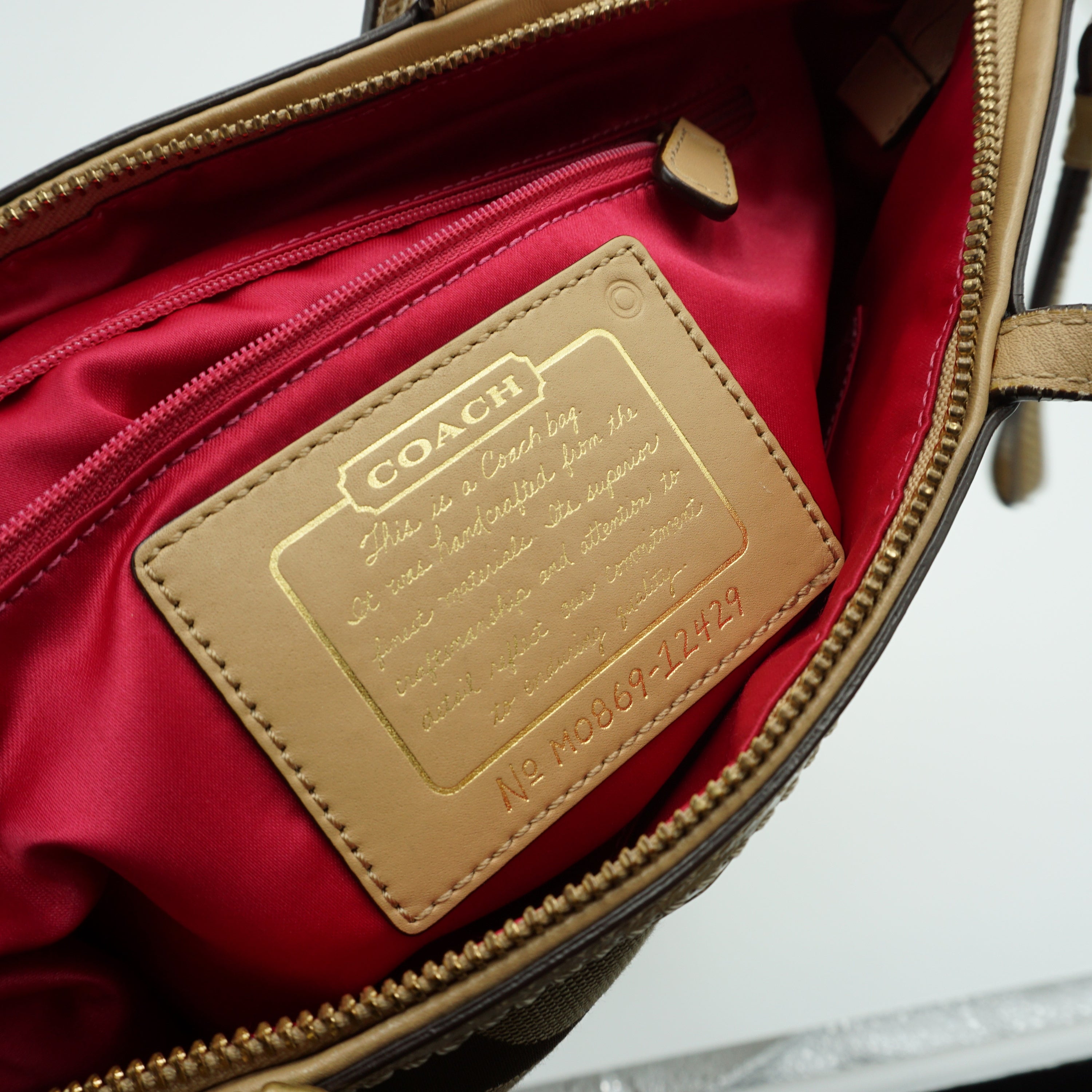 2000s Coach Signature Canvas Handbag