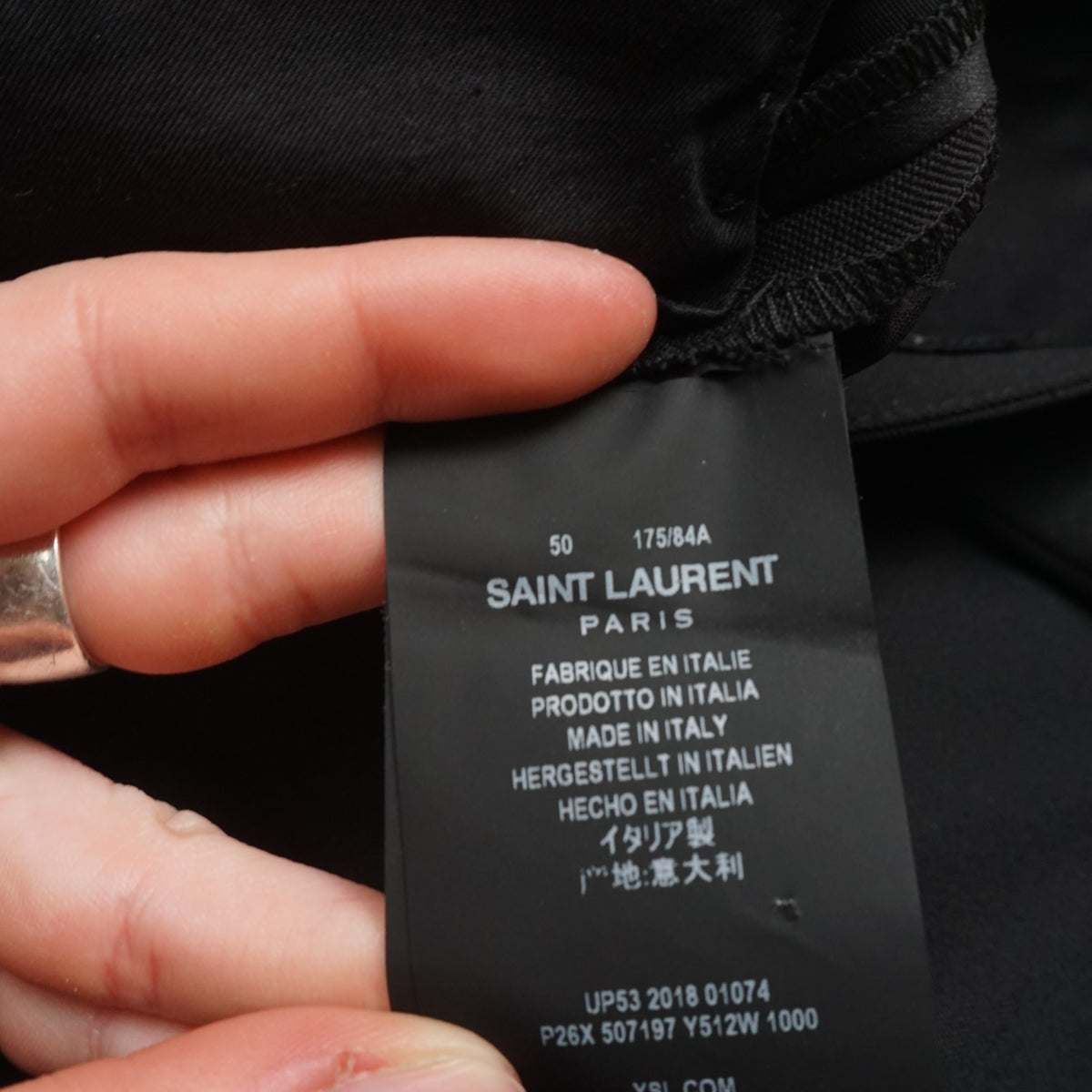 Saint Laurent Paris Straight Leg Suit Pants