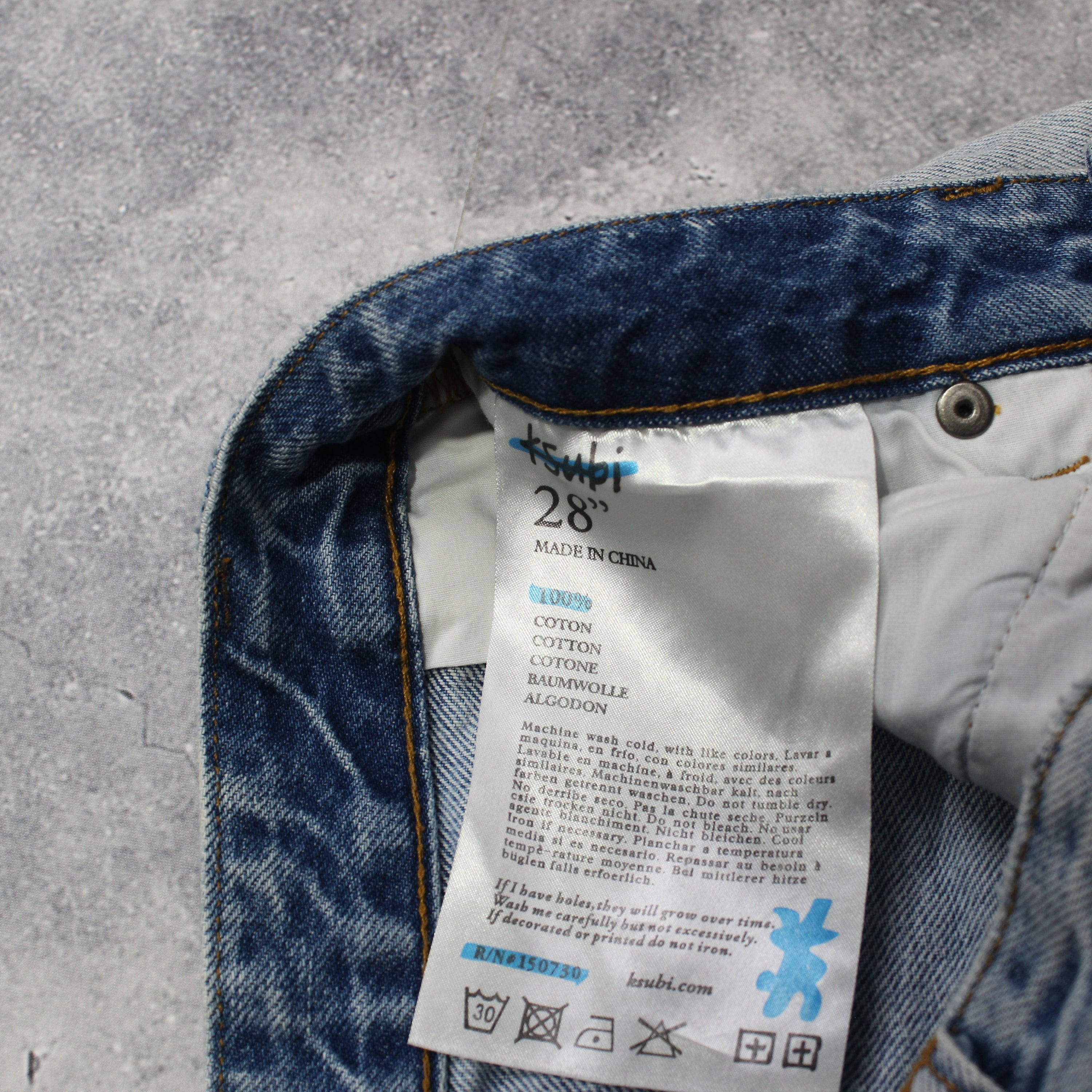 Tsubi Distressed High Rise Jeans