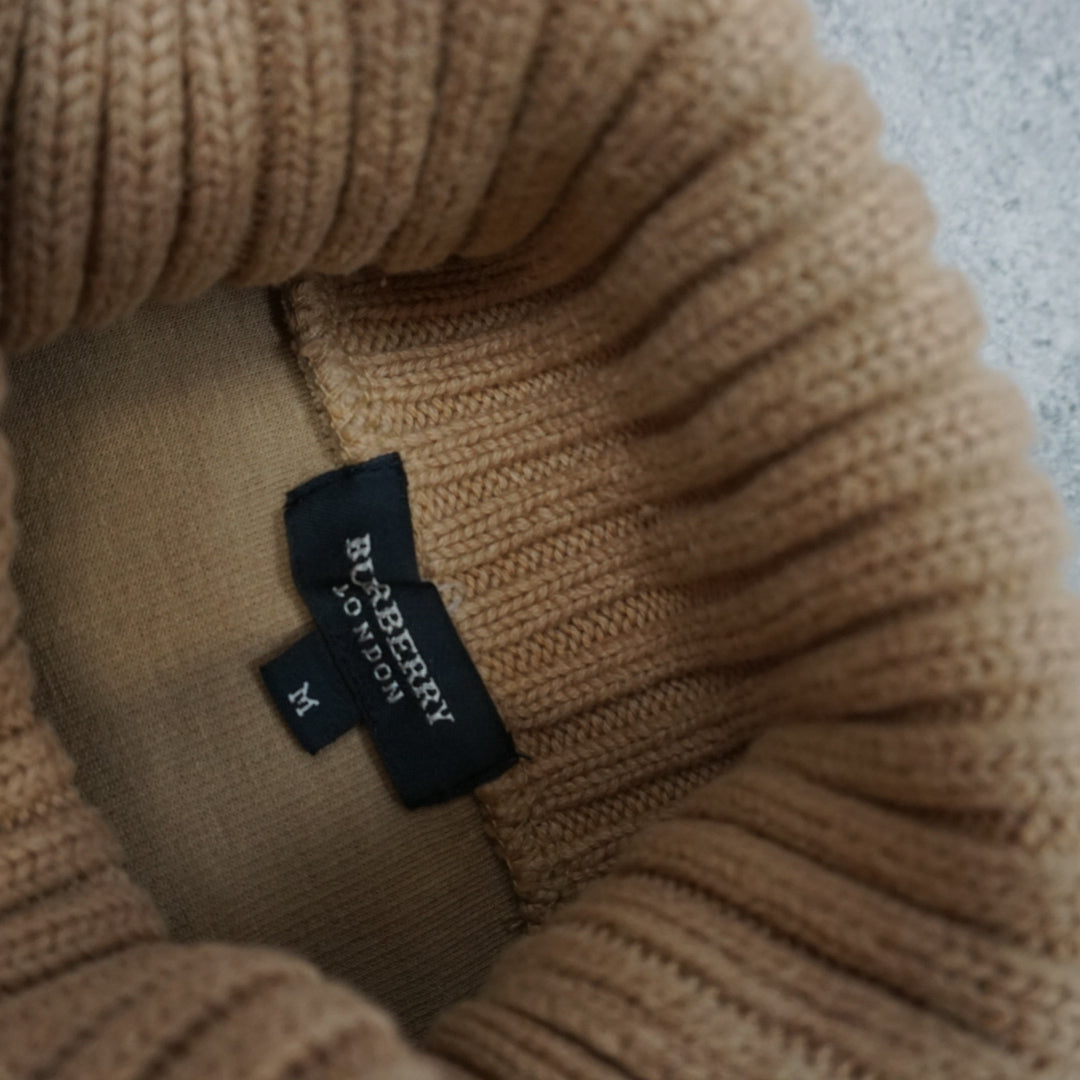 2000s Burberry London Nova Check Turtleneck Sweater