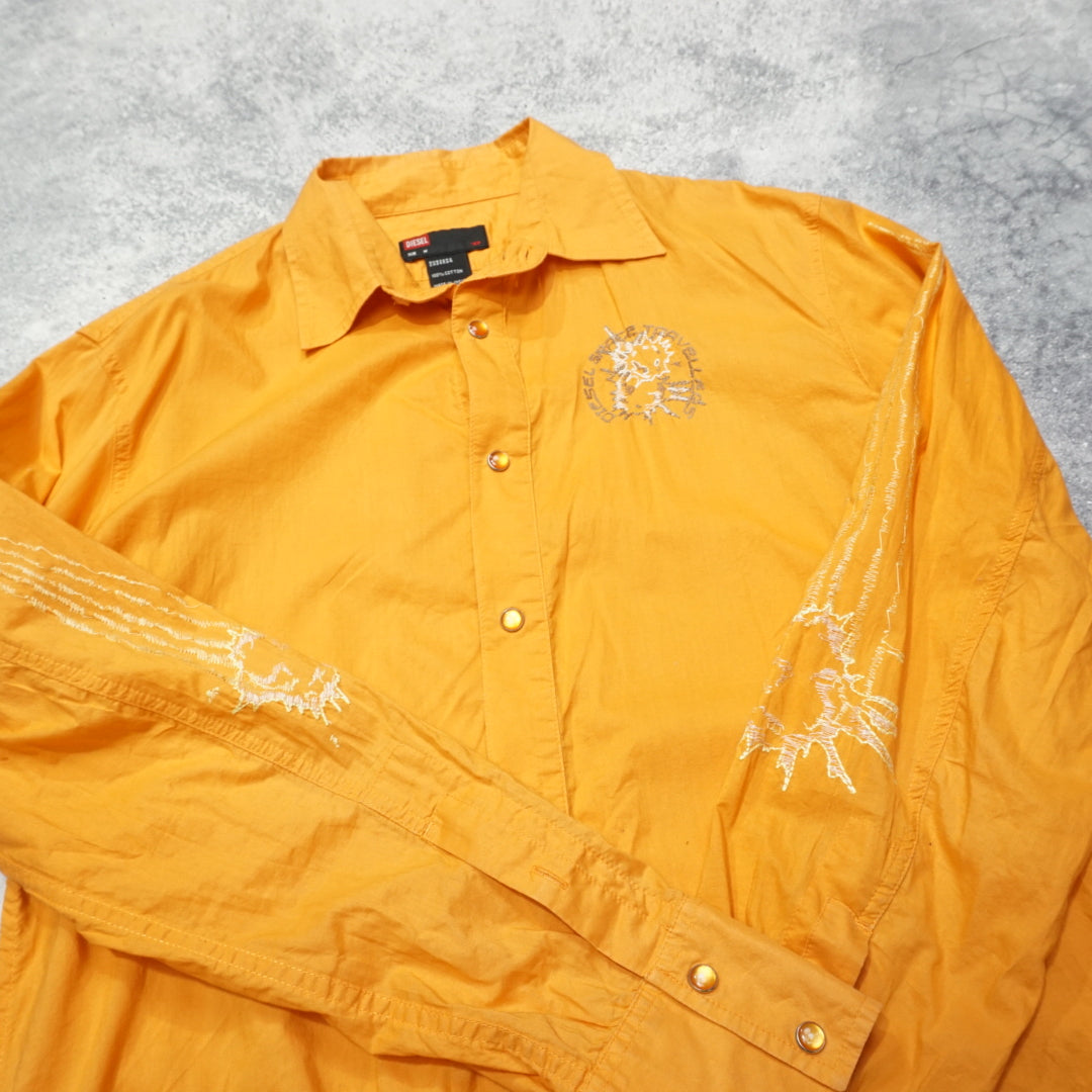 2000s Diesel Embroidered Button Up
