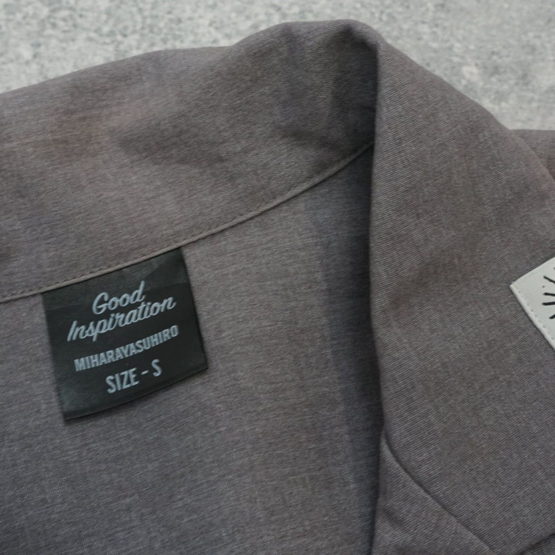 2000s Miharayasuhiro Two-Tone Colourblock Open Collar Button Up
