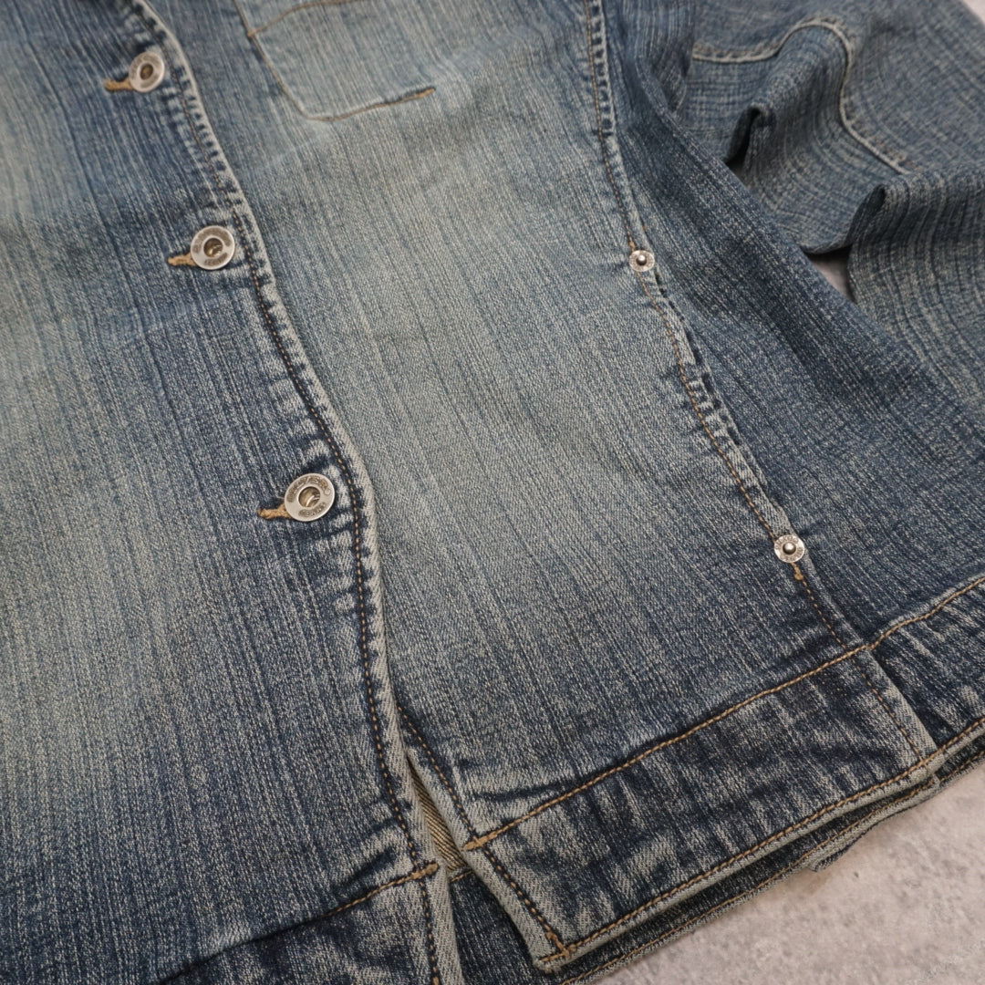 2000s Silver Denim Jacket