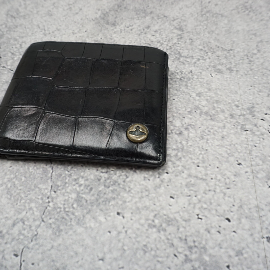 Vivienne Westwood Croc Embossed Leather Wallet