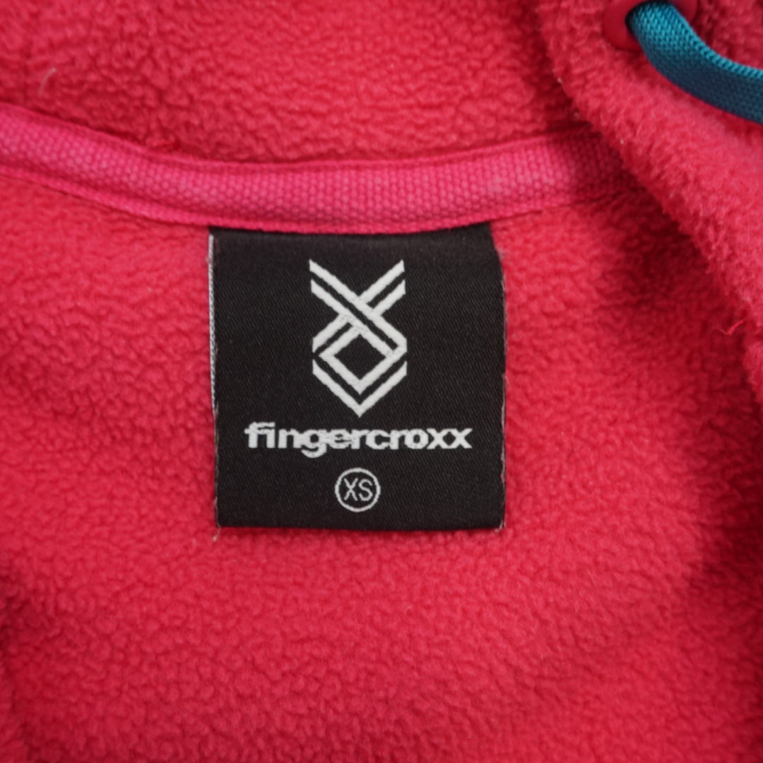 Fingercroxx Quarter Zip Embroidered Fleece Hoodie