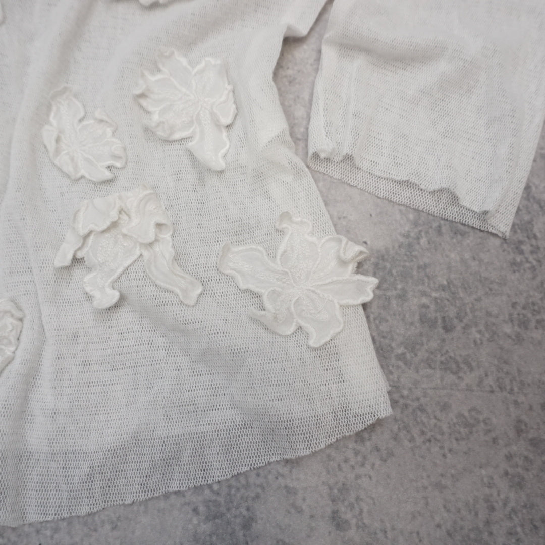 Sheer Embroidered Floral Top