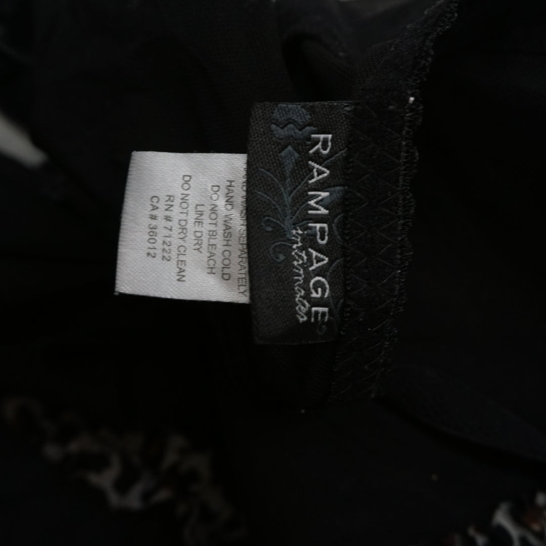 2000s Rampage Intimates Leopard Trim Dress Slip