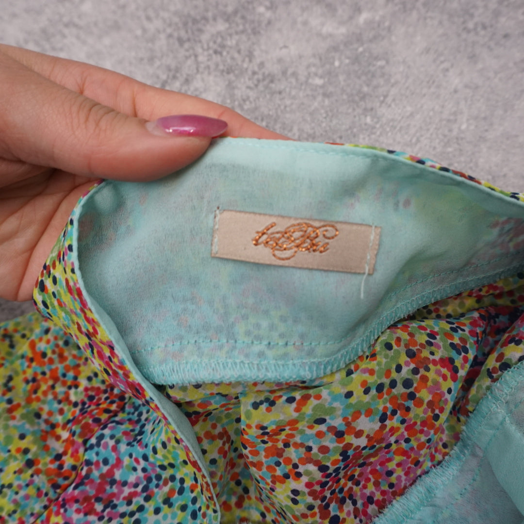 2000s Colorful Halter Neck Top