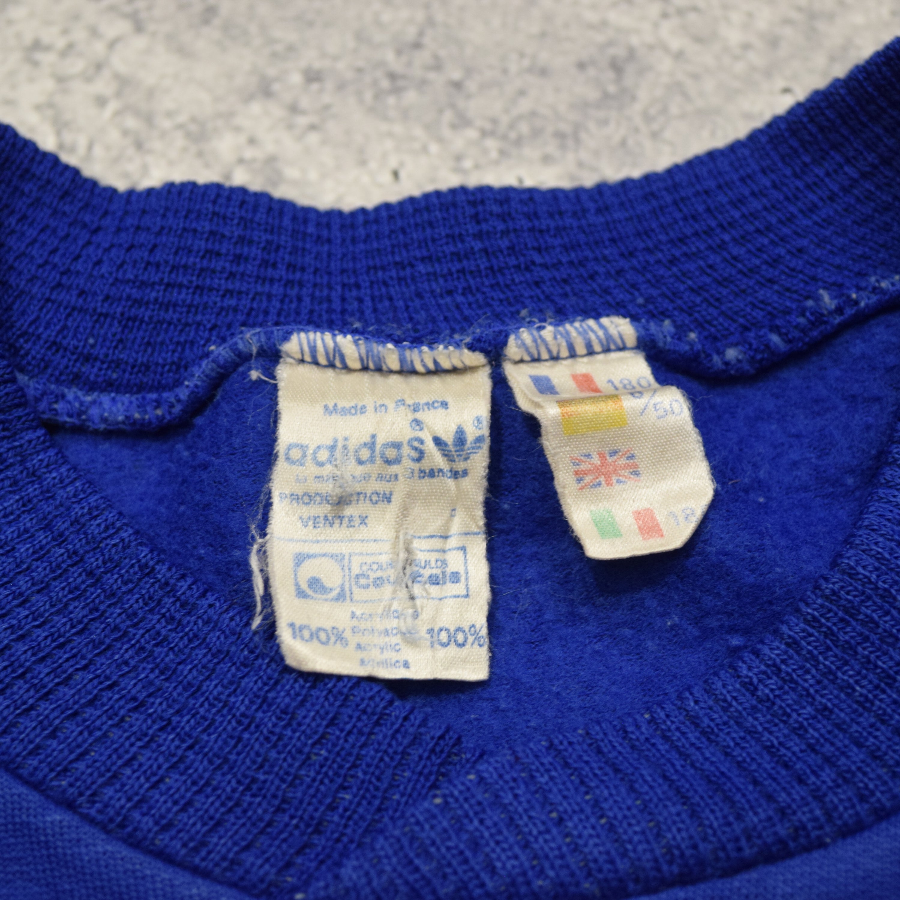80s Adidas Vintage Striped Crewneck