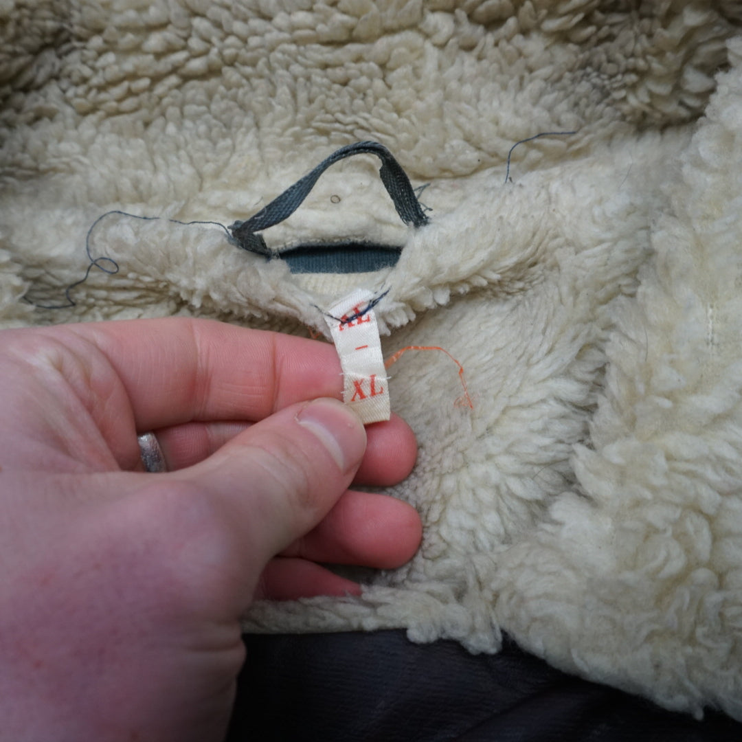 2000s Faux Fur Lined Leather Jacket