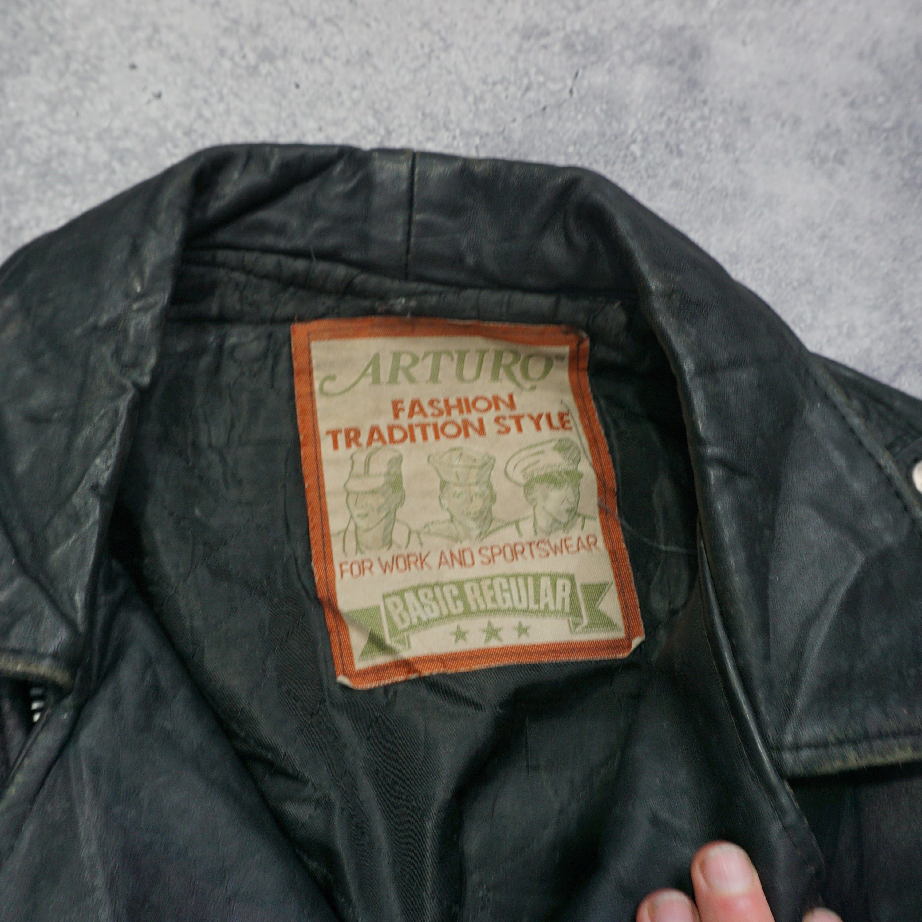 90s Arturo Biker Leather Jacket