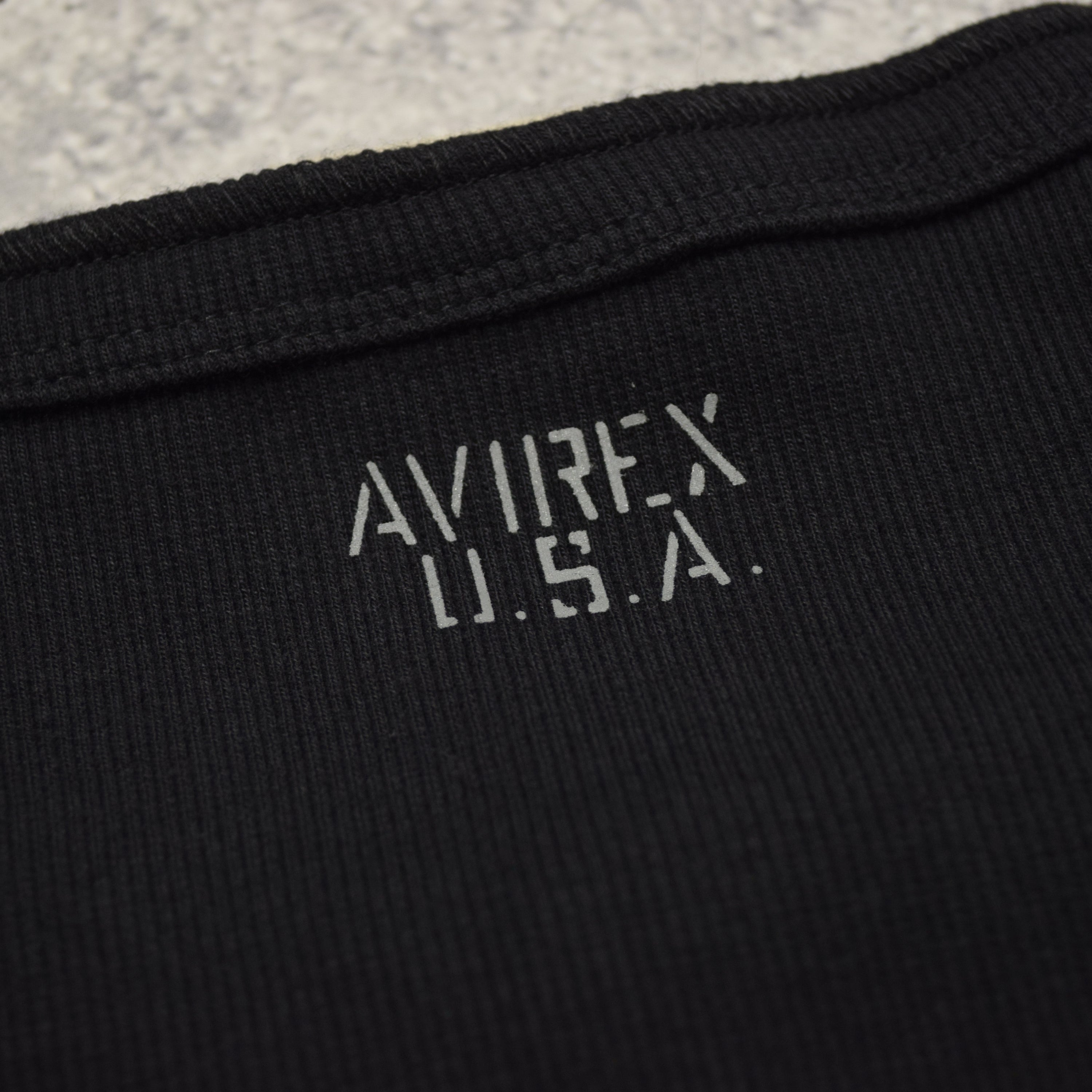 Avirex Ribbed Henley T-Shirt