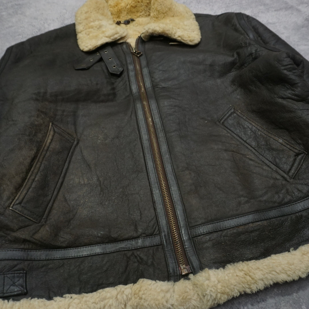 90s Shearling Leather Jacket