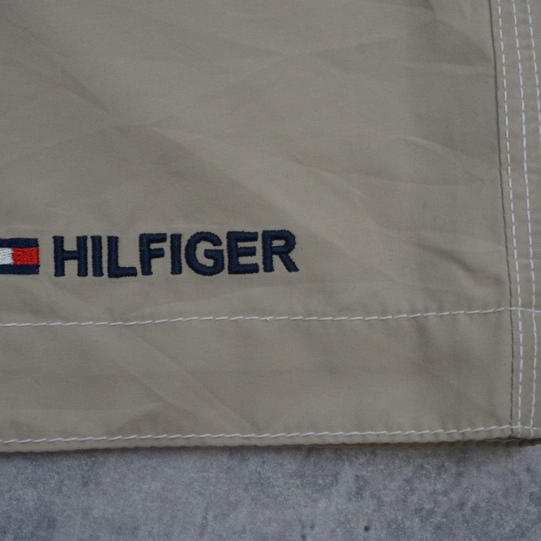 2000s Tommy Hilfiger Flag Stripe Swim Board Shorts