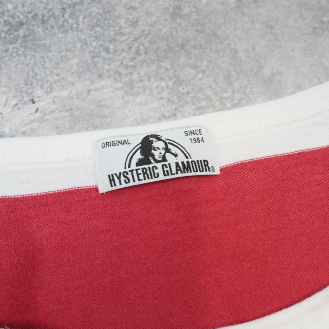 2000s Hysteric Glamour Striped Pocket Devil Girl T-Shirt