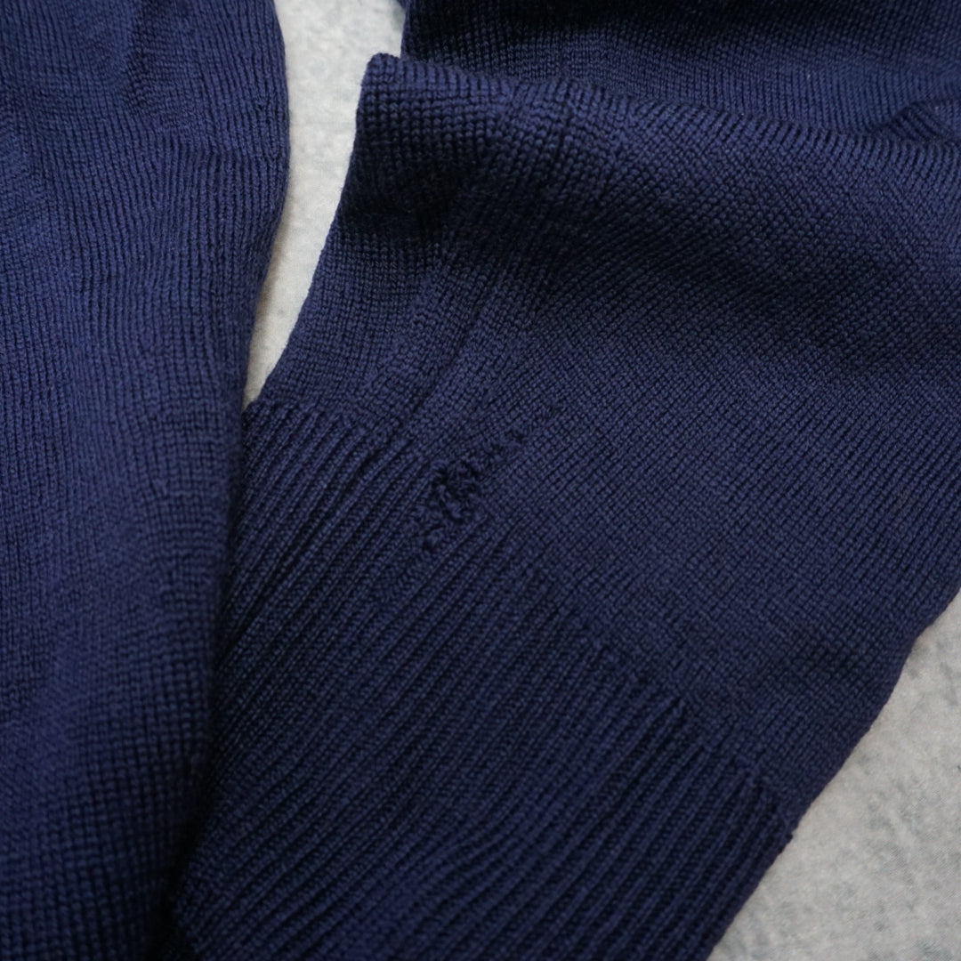 80s Edinburgh V-Neck Wool Sweater