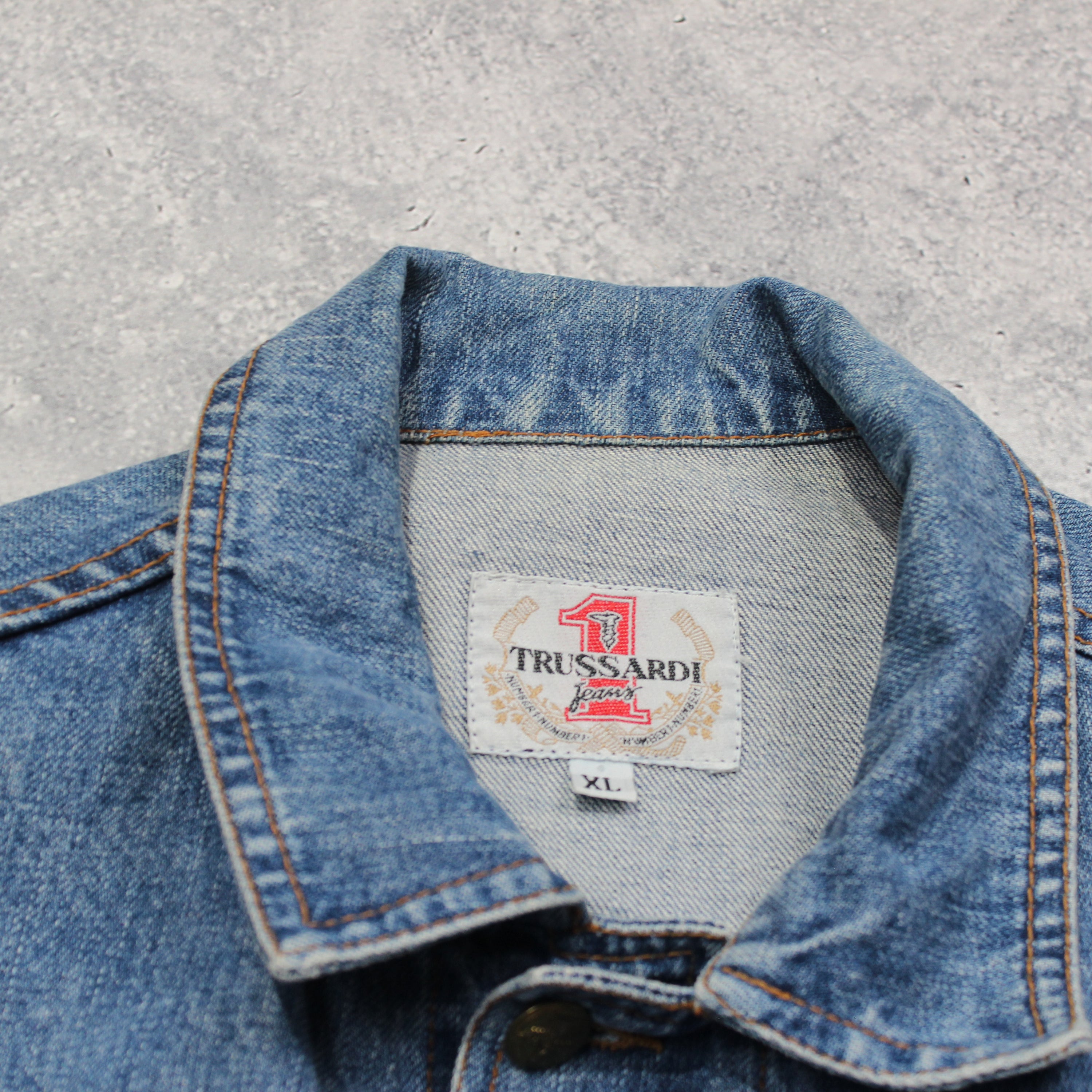 90s Trussardi Vest Denim Jacket
