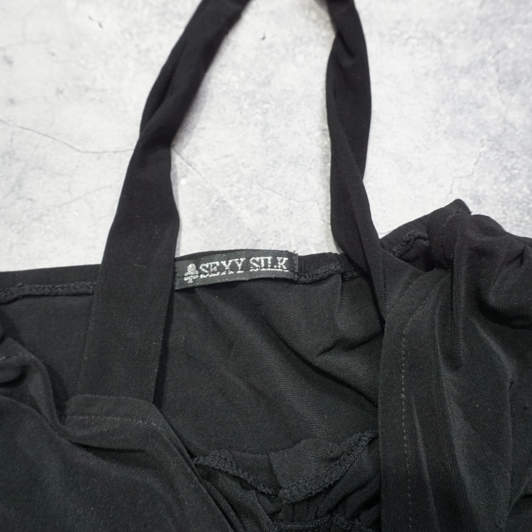 2000s Sexy Silk Halterneck Top