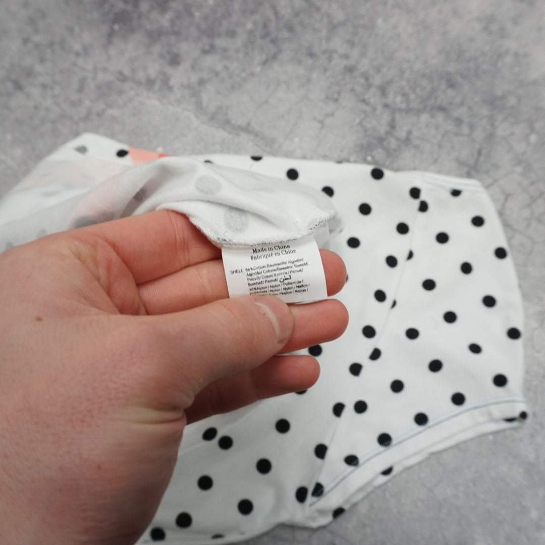 2000s Ally Miroo Polka Dot Graphic Top