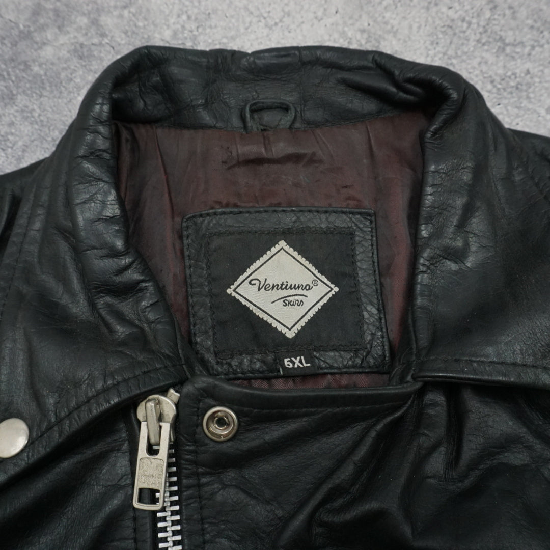 90s Ventiuno Biker Leather Jacket