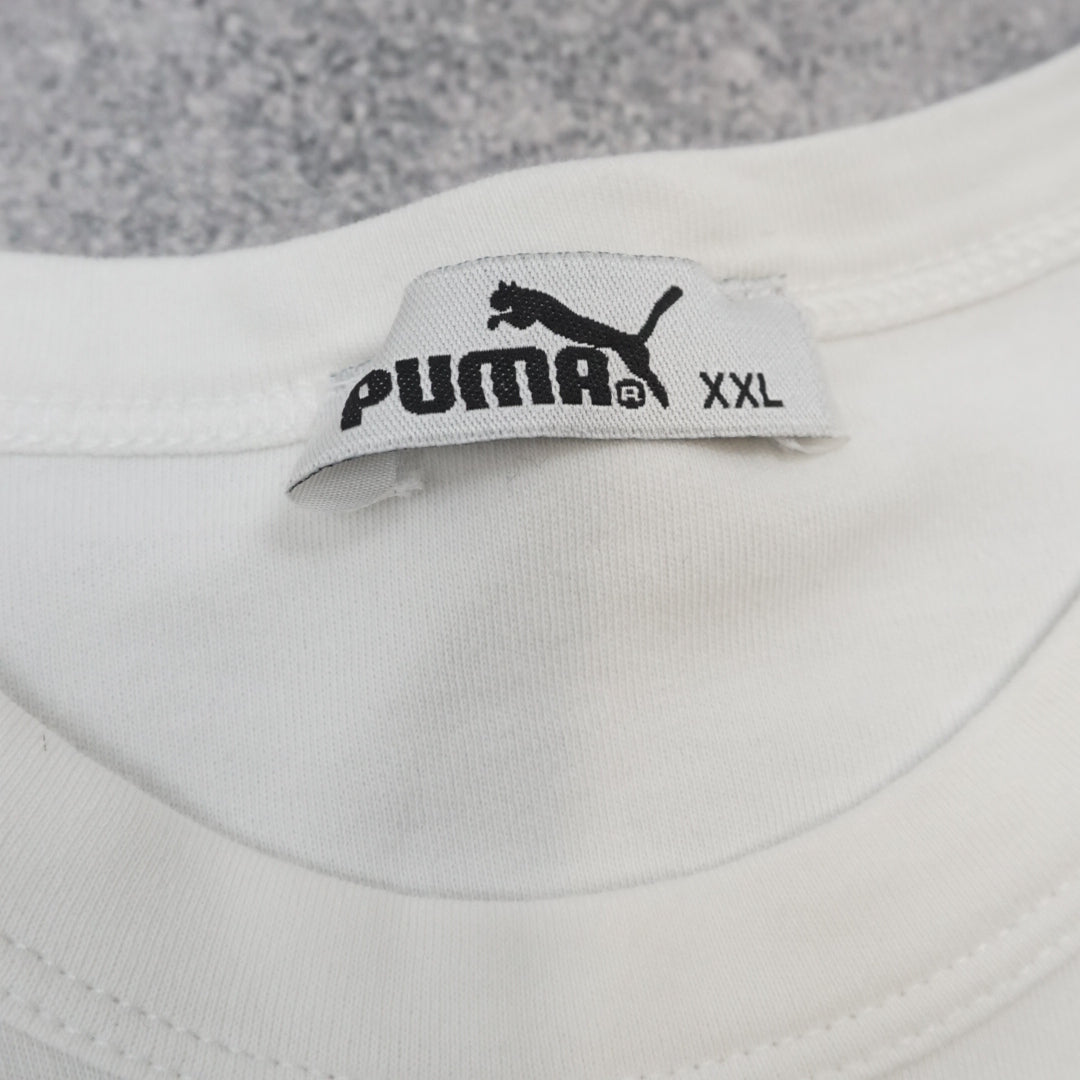 90s Puma Vertical Spellout Contrast stitch T-Shirt