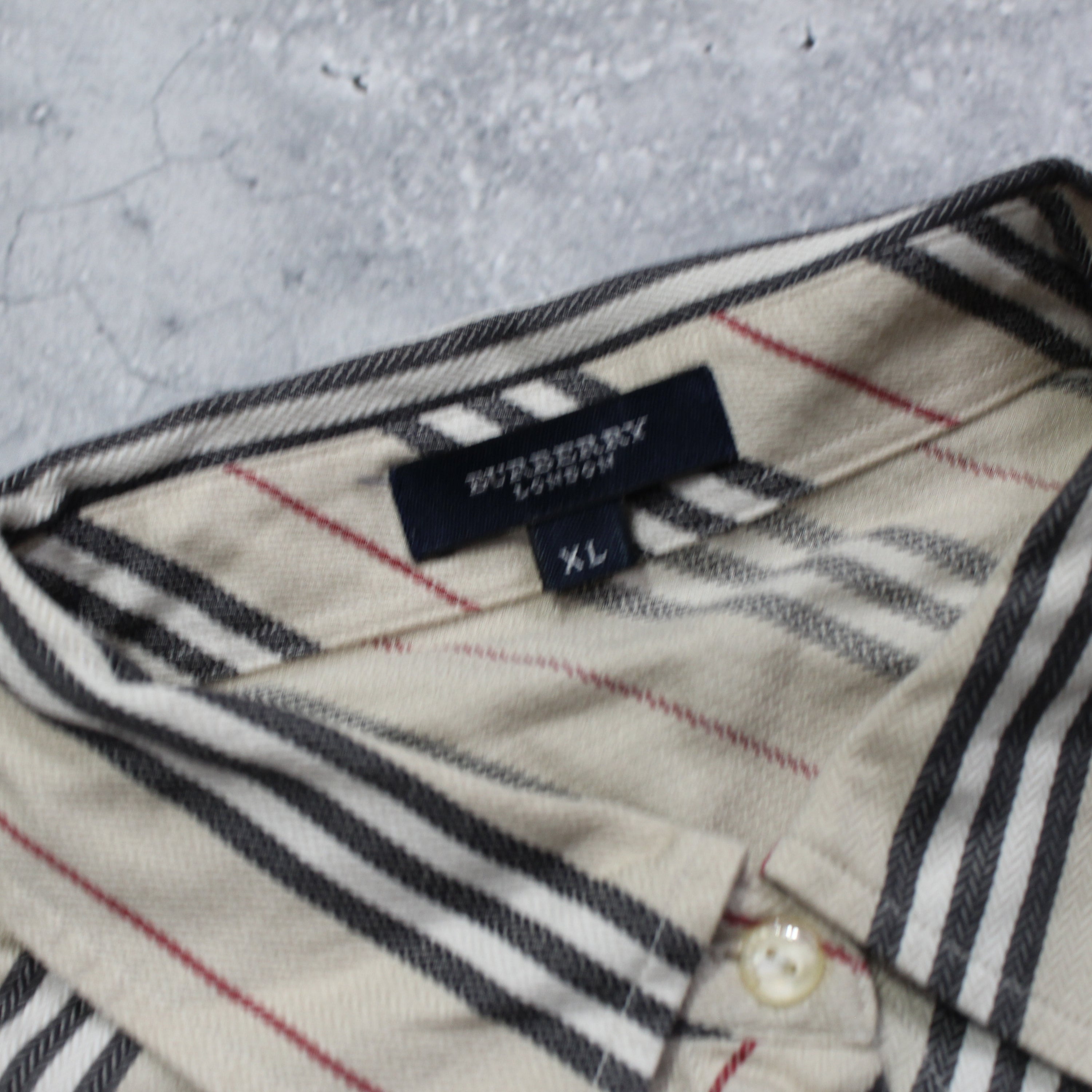 2000s Burberry Striped Button Up