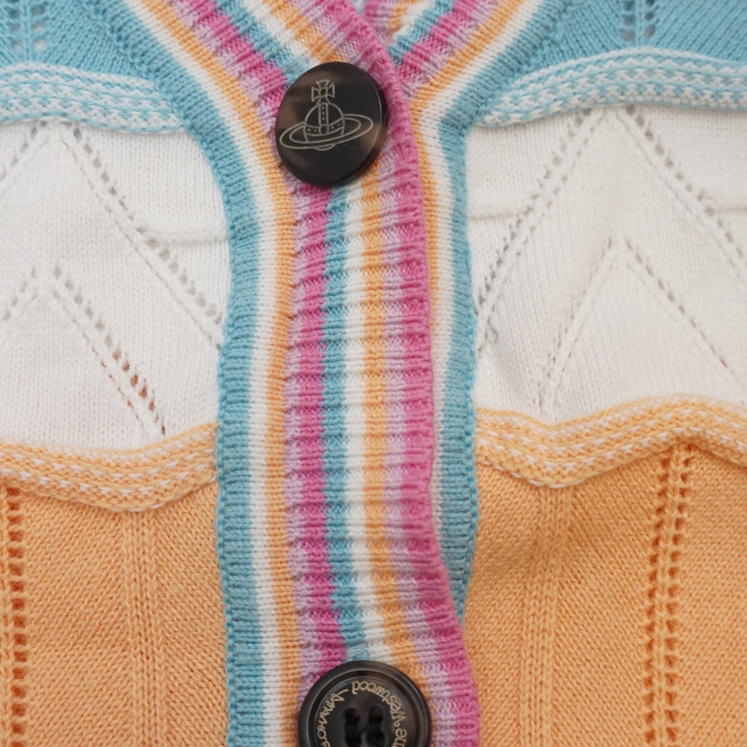 Vivienne Westwood Striped Short Sleeve Cardigan
