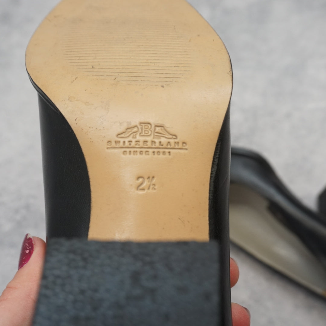 90s Bally Block Leather Heels