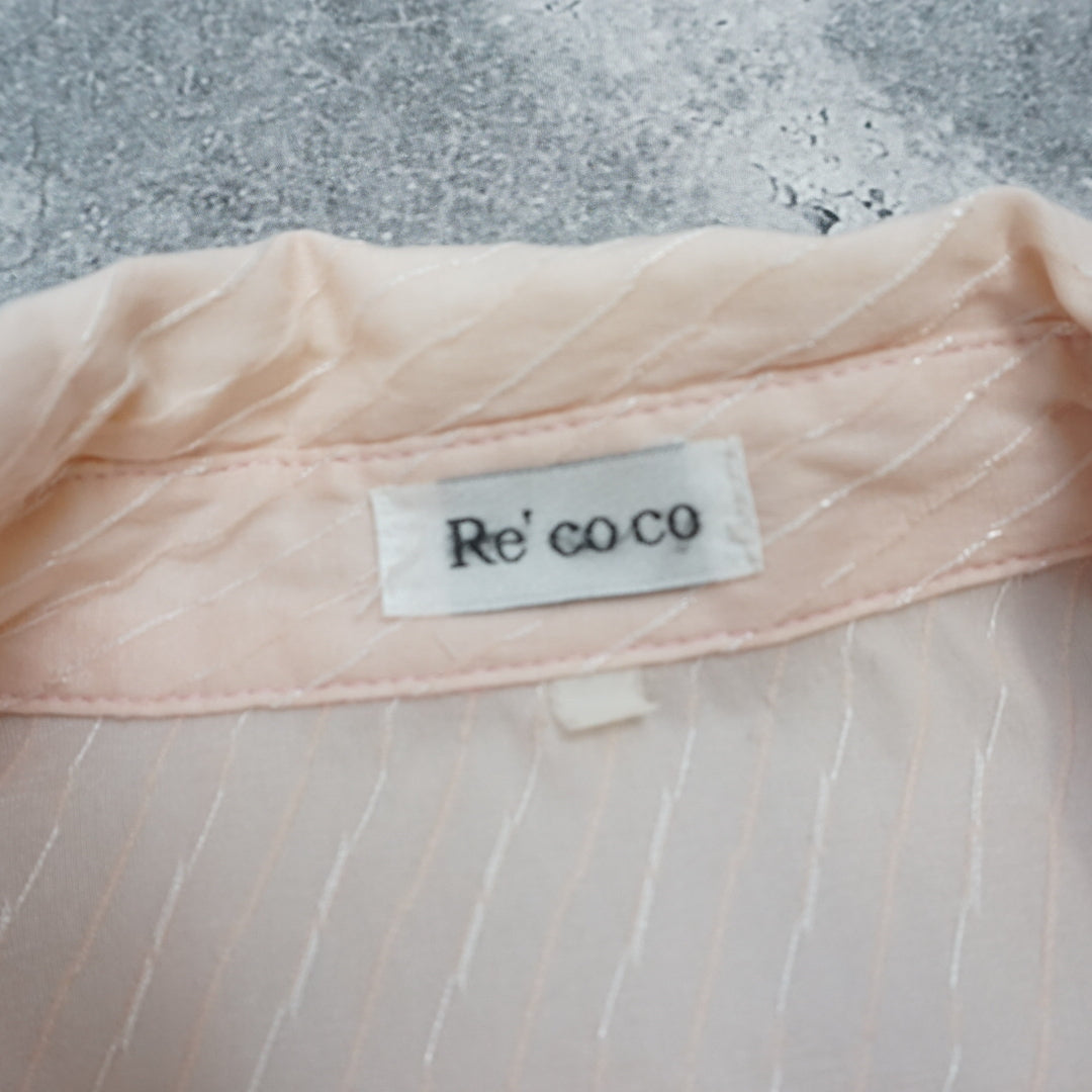 2000s Re'coco Striped Textured Blouse