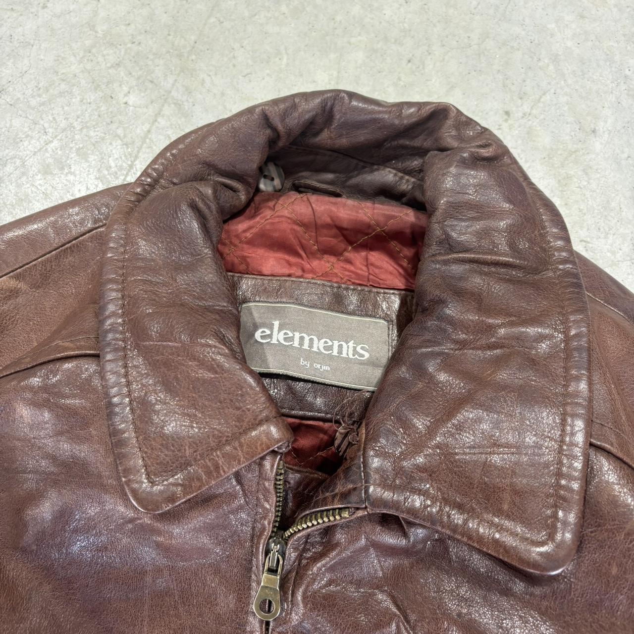 90s Elements Leather Jacket
