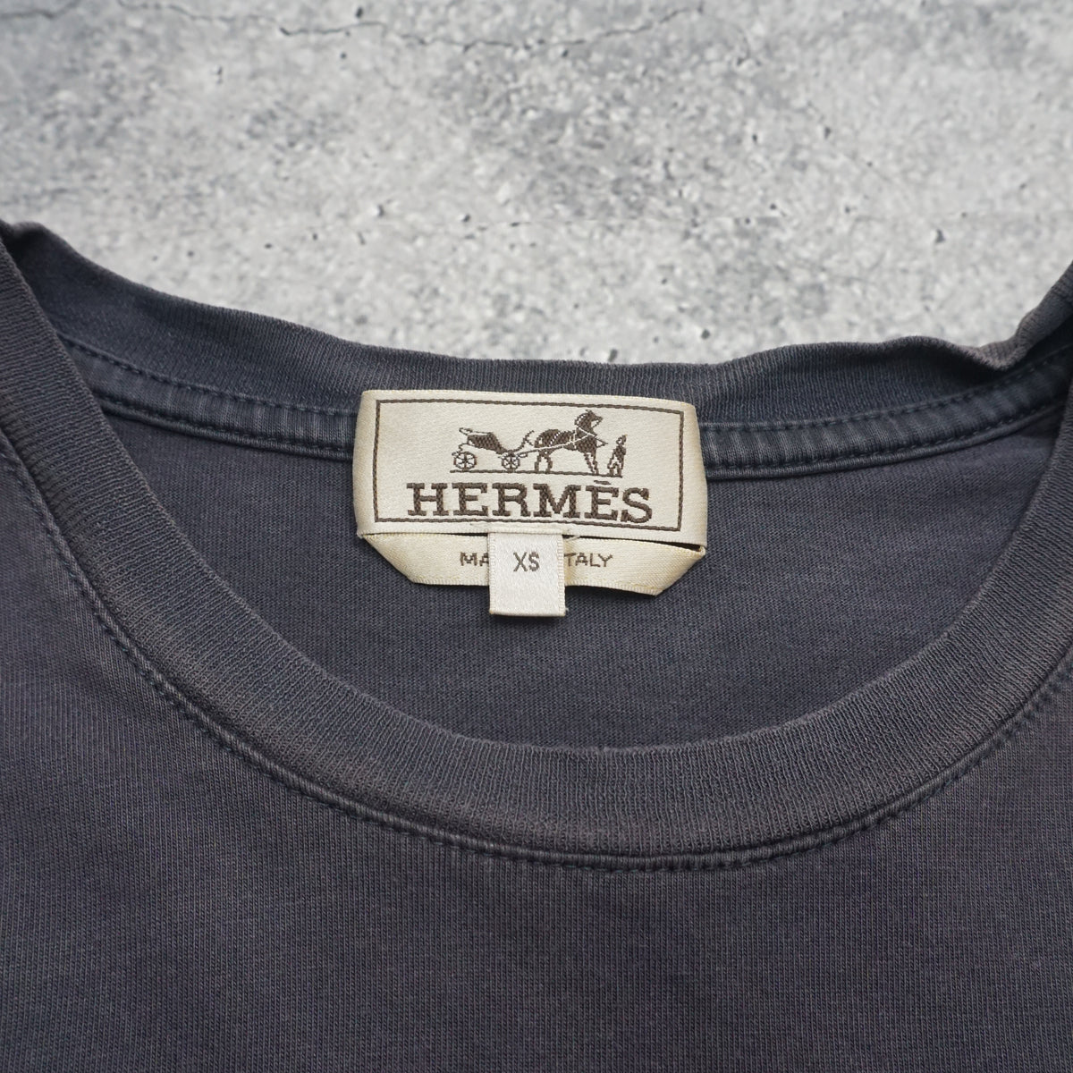 Hermes Blue Graphic Print Crew Neck T-Shirt