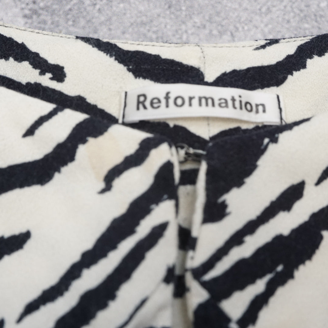 Reformation Zebra Print Puff Sleeve Top