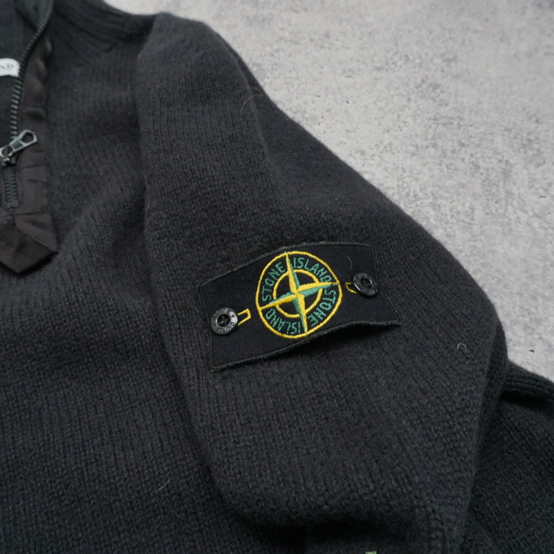 2000s Stone Island 1/4 Zip Wool Knit